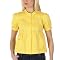 Juniors' Xhilaration® Short-Sleeve Stand-Up Collar Swing Jacket - Yellow