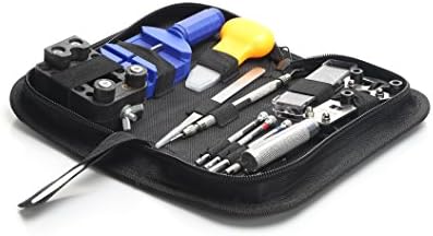 Amagg Professional 13 Piece Watch Repair Tool Kit Case Screw Remover Wrench Set Bonus a Hammer