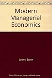 Modern managerial economics