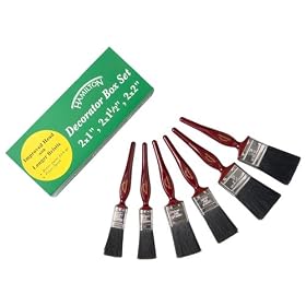 Hamilton Decorator 6 Piece Pure Bristle Paint Brush Box Set