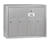 Vertical Mailbox - 4 Doors - Aluminum - Surface Mounted - USPS Access