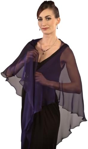 Dark Purple / Black Sheer Silk Shawl