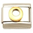 "O" Italian Charm Gold Plated 9mm