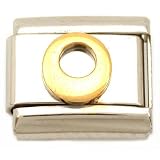 "O" Italian Charm Gold Plated 9mm