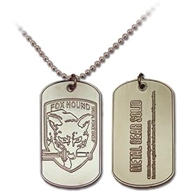  Metal Gear Solid 3 Snake Eater Fox Hound Dog Tag Necklace