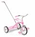 Radio Flyer Girls Classic Pink Tricycle with Push Handle