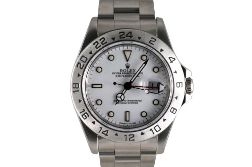 Rolex Mens Stainless Steel Explorer II White Dial
