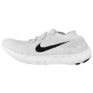 Nike Women's Wmns Free 3.0 Flyknit, PURE PLATINUM/BLACK-WHITE-VOLT, 7 M US
