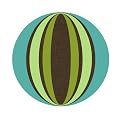 Peel & Stick Applique - Loopy Dot Blue/Green (8 @ 13 x 13")