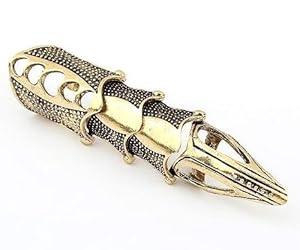 Cool Gothic Pewter Metal Punk Armour Knuckle Finger Ring
