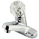 Kingston Brass KB521LP Americana 4-Inch Centerset Single Acrylic Handle Lavatory Faucet Less Pop-Up,