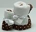 Pickles Baby Ultra Soft Set of Blanket & Blankie in Chocolate Brown Polka Dot GumDrop