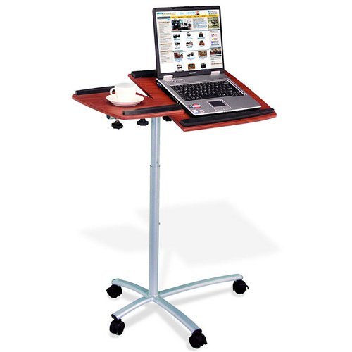 Mobile Laptop Cart Mahogany On Sale