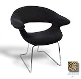 Walker Edison Furniture CH38LR Ultra Soft Studio Chair Leopard (set of 2)