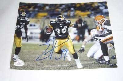 Steelers Willie Parker Autographed/Hand Signed 8x10 Photo JSA