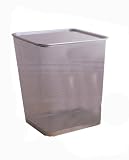 Mesh WasteBin-Sq-Silver