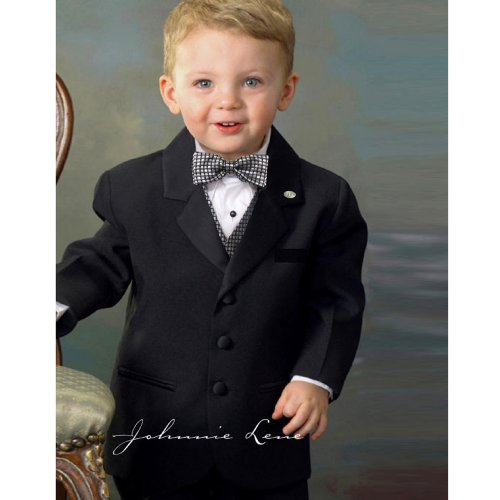 Black w/ Silver Tuxedo High Quality Set for Boys From Baby to Teen