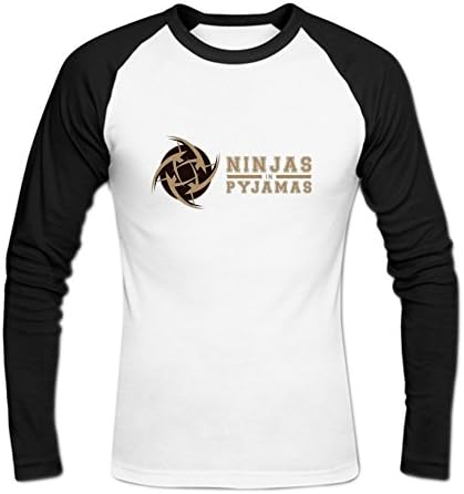 Men's Ninjas In Pyjamas Full Sleeve Baseball T-shirt L White