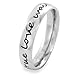 True Love Waits Stainless Steel Ring (4.5 mm) - Sizes 4-10