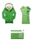 Brand New Aeropostale Blade (Green) 1987 Zip-Front Sherpa Hoodie; Blade V-Neck Floral Graphic T-Shirt and Coordinating Blade Tri-Fold Logo Wallet - Juniors' Size (L)