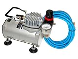 NEW Quiet AIRBRUSH COMPRESSOR w/Regulator-FREE AIR HOSE