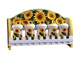 Review ACK  / KITCHEN 5PC SPICE RACK MOUNTED WALL SUNFLOWER DECOR