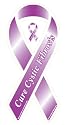 Cure Cystic Fibrosis Purple Ribbon Magnet