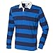 Front Row Men's Striped Sports Rugby Polo Shirt