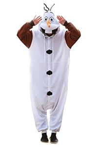 Frozen Olaf Adult Unisex Animal Kigurumi Cosplay Costume Pajamas Onesies (S)