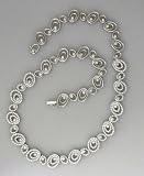 Diamond Necklace- (37.1 GR) 18K White Gold Necklace Set with 5.25k of G.V.V.S. Diamonds 17