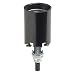 Leviton 4155-51 Incandescent Lampholder, Bottom Turn Knob Switch, Candle, Medium Base, 660W-250V, 2 Leg Steel Bracket Assembly Pinned to Socket