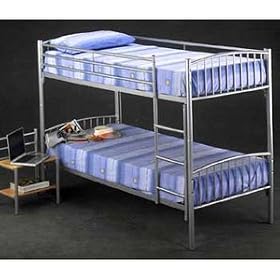 Steel bunk bed - Including 2 Mattresses