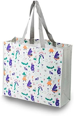 Moomin Valley New White Strong Reusable Waterproof Wipeable Travelling Shopper Shopping Grocery Supermarket Market Tote Laundry Beach Storage School Children's HandBag Bag