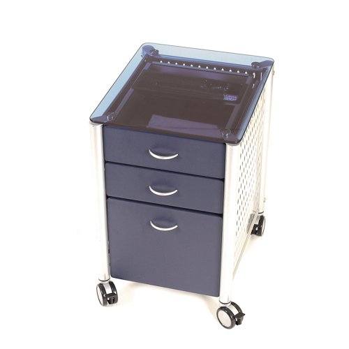 INNOVEX KG02 Filing Cabinet, Blue Glass