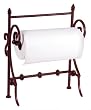 Dark Red Countertop Paper Towel Holder with Scroll Accents