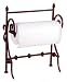 Dark Red Countertop Paper Towel Holder with Scroll Accents