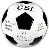 CSI Tiger Black / White Smooth Rubber Practice Soccer Ball Size 5 - B0000C1XOQ