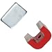 Red Cast Alnico 5 Bridge Magnet With Keeper, 1.18" Wide, 0.78" High, 0.78" Thick, 0.20" Hole On Top (Pack of 1)
