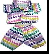 Rainbow Hearts Pajamas fits most Webkinz, Shining Star and 8" - 10" Make Your Own Stuffed Animals