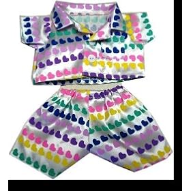 Rainbow Hearts Pajamas fits most Webkinz, Shining Star and 8