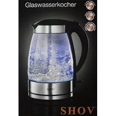 Design Luxus LED Wasserkocher aus Glas 1,7L max. 3000W