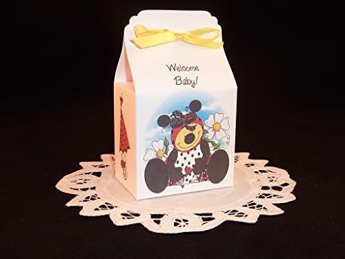 Ladybug Polka Baby Clothes Baby Shower Favor Box Kits - Girl