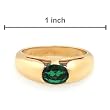 Bulgari Made in Italy Grand Ring with Genuine Emerald Made of 18K Yellow Gold