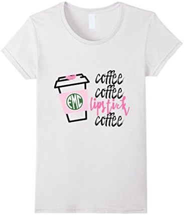 Women's Coffee And Lipstick T-Shirt Medium White