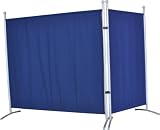 ANGERER Paravent Classic Stellwand (Bezug: bordeaux, Gestellfarbe: silber)