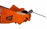 Steiner 021NT Welding Gloves, Gold Natural Thumb Premium Split Cowhide Triple Lined, Large