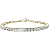 Choice of 10k White or Yellow Gold Diamond 4-Prong Tennis Bracelet (5 cttw, I-J Color, I1-I2 Clarity)