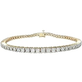 10k Choice of White or Yellow Gold Diamond 4-Prong Tennis Bracelet (5 cttw,... by Fine Tennis Bracelets