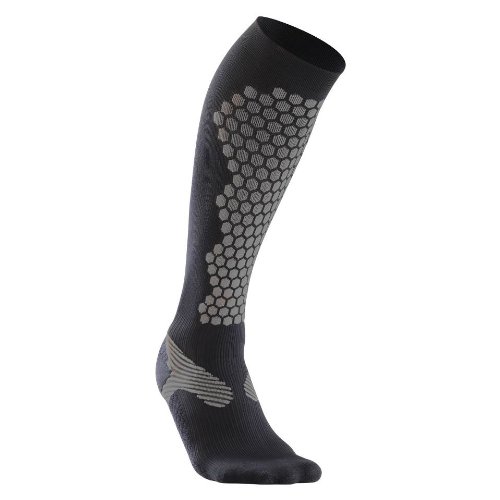 2XU Men's Elite Compression Alpine Sock, Black/Grey, Large On Sale