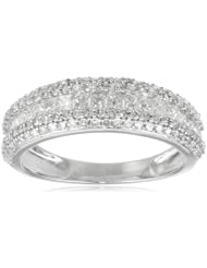 14k White Gold 1 cttw Diamond Band Ring (H-I Color, I2-I3 Clarity)